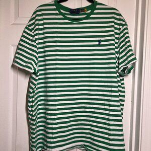 Polo Ralph Lauren Green/White Striped short sleeve T-Shirt, XXL